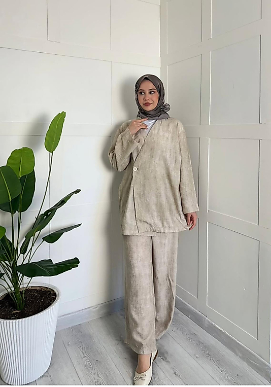 Çilek Kumaş Ceket Takım