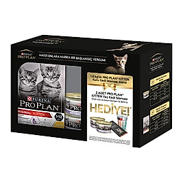 Pro Plan Kitten Tavuklu Yavru Kedi Maması 1.5kg & 2 Adet Kitten Konserve ve Ölçü Kabı Hediyeli