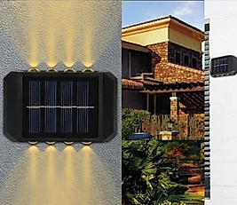 Modern 8 Ledli Solar Güneş Enerjili Bahçe Balkon Duvar Aplik Dekor Aydınlatması
