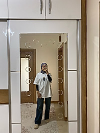A+ Plus Marka Nakışlı Oversize T-Shirt