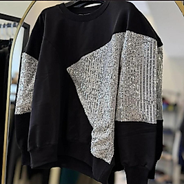 ZRA Pullu Sweat-Siyah