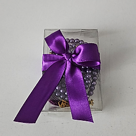 Mor Kurdeleli Kutulu Tesbih