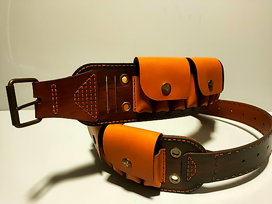 Deri Fişek Kemeri Taba Renk - ÇIT ÇIT KAPAKLI