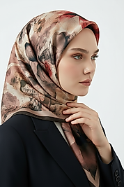 Spring Eşarp Pastel Çiçekli Desen Yeni