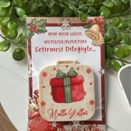 Yeni Yıl Yılbaşı Desen Hediyelik  Ayna 5 Adet