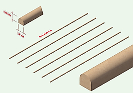 YENİ ÜRÜN - ÜSTÜ KAVİSLİ HAM MDF ÇITA( PAKET İÇERİSİNDE 6 ADET 200 CM BOYUNDA)