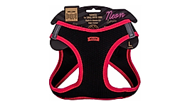 Doggie Havalı Dokuma Küçük Irk Neon Pembe Köpek Göğüs Tasması L Boy 42-48 cm