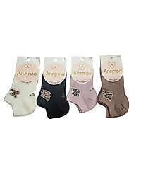 Çocuk Anemon Taşlı  Patik Çorap 36 Adet