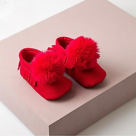 Love Kırmızı Ponpolu Kız Bebek Makosen