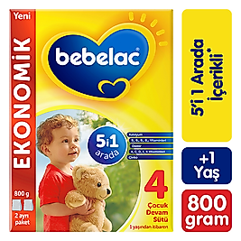 Bebelac 4  Çocuk Devam Sütü 800g 1 Yaş+