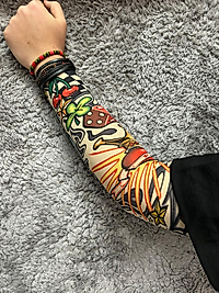 Giyilebilir Desenli Kol Dövmesi 3D Baskılı Tattoo