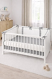 Fırfırlı Bumper/Yan Koruma Seti 60x120 Gri