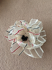 Beige Organza Brooch