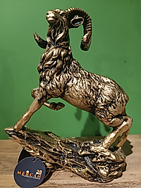 MERCAN MOBİLYA AKSESUAR, büyük geyik biblo,Gold, Polyester Dekoratif Maske Biblo, Gold Dekor, Yeni Yıl Hediyesi