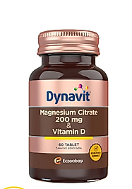 Dynavit Magnesium Citrate 200 mg & Vitamin D 60 Tablet