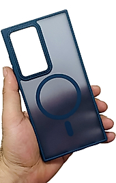 Samsung Galaxy S24 Ultra Magsafe Mat Mavi Telefon Kılıfı