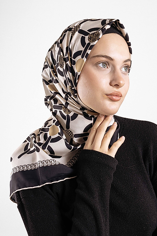 Desenli Alfa Silk Eşarp