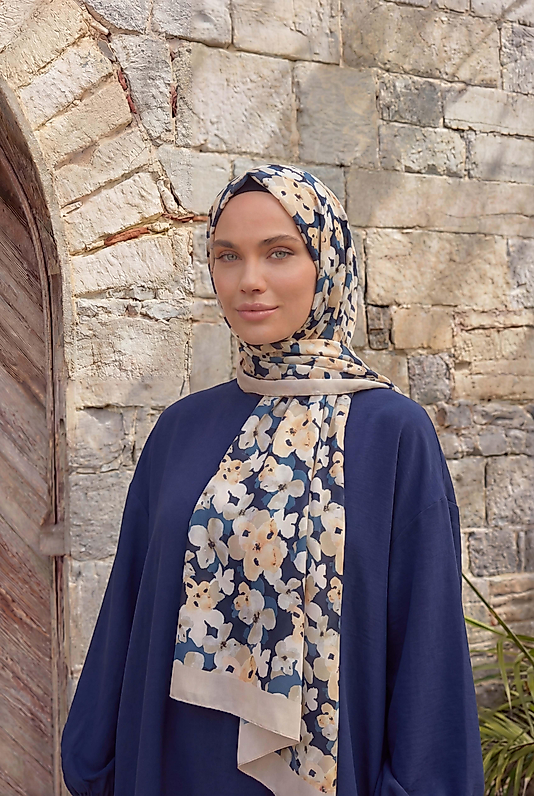 ALFA SİLK ŞAL PASTEL ÇİÇEK DESEN-2