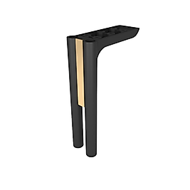 Havran Mobilya Ayağı 16 Cm Siyah-Altın-Plastik