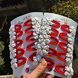 Kırmızı Kar Tanesi Toka çift