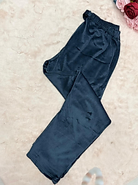 Mavi Kadife Pijama Altı