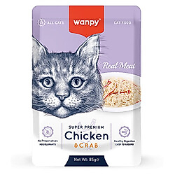 Wanpy Pouch Tavuklu ve Yengeçli Yaş Kedi Maması 85 Gr