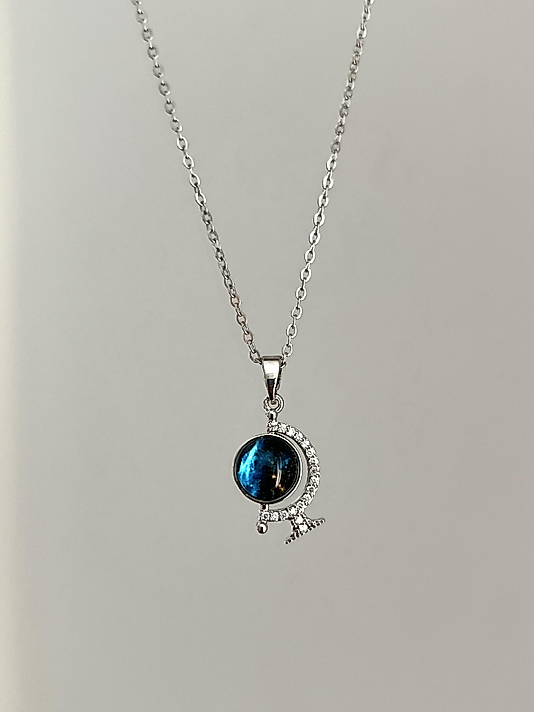 Çelik Uzay Serisi Dünya Kolye