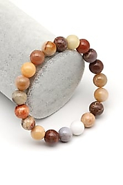 Fosil Mercan Doğal Taş Bileklik 10 mm