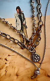 Gece Madalyonu Özel Tasarım Kolye Seti