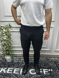 Paraşüt Kumaş Reguler Pantolon - Siyah