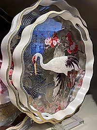 2 li Özverler Kuğulu tepsi