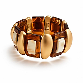 Kahverengi Tonlarında  Kalın Bileklik