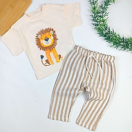 Aslan Müslin Pantalonlu Yazlık Takım
