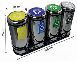 Döner Kapak Çöp Kovası 108 LT ( KDV DAHİL )