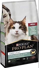 Purina Pro Plan Liveclear Alerji Azaltan Somonlu Kısırlaştırılmış Yetişkin Kedi Maması 1,4 kg