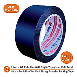 Nuga 1 KOLİ (84 ADET) 45x100 Lacivert HotMelt Koli Bandı