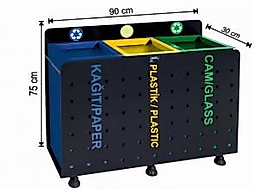 Geri Dönüşüm Kovası İç Kovalı 3'lü ( KDV DAHİL )