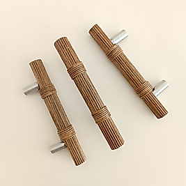 288 mm Koyu Meşe Rattan Kulp