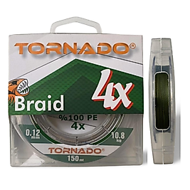 Tornado 0,12 mm 4x İp Misina (Koyu Yeşil)