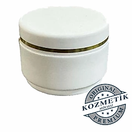 Şeritli Beyaz 25 cc Boş PP-Krem-Kozmetik Kutusu