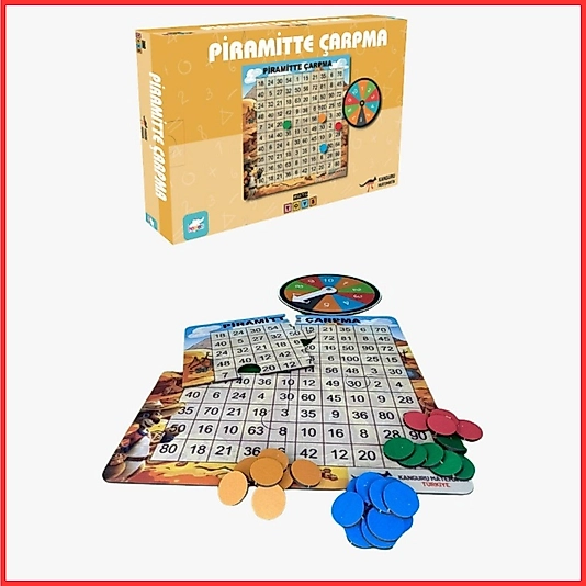 Kanguru Matematik Piramitte Çarpma Oyunu - Çarpma İşlemi Öğreten Arkeoloji Macerası|Müfredata Uyumlu | 8-9 Yaş | 2-4 Kişi |