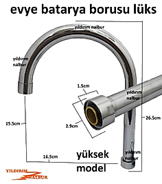 MUTFAK BATARYA BORUSU EVYE BATARYASI İÇİN ÇOK YÜKSEK BÜYÜK KUĞU MODEL