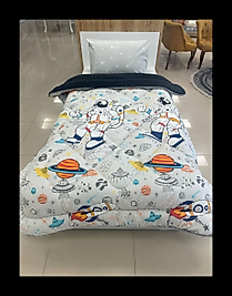 Tek kişilik welsoft uyku seti antrasit astronot