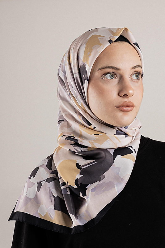 DESENLİ FRANSIZ İPEĞİ EŞARP DESEN-3