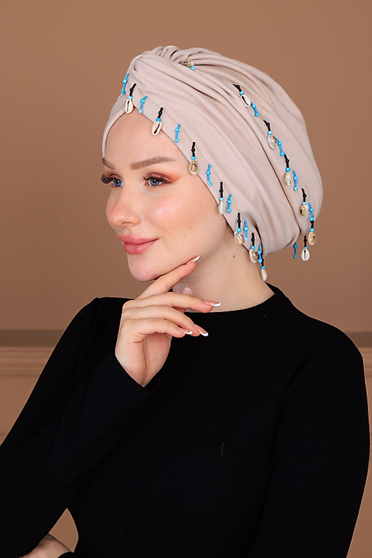 dolamalı deniz kabuklu bone