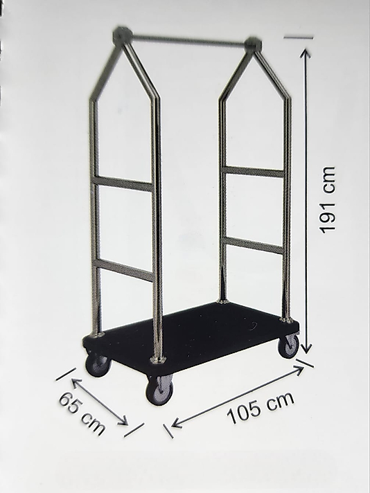 Valiz Taşıma Arabası Krom