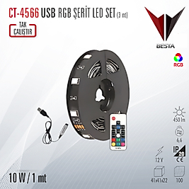 CATA CT-4566 USB RGB ŞERİT LED SET