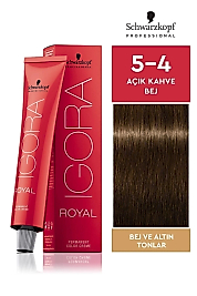 İGORA ROYAL SAÇ BOYASI 60 ML. (5-4 AÇIK KAHVE BEJ)