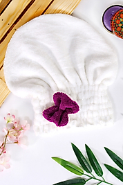 Kadın Bone Havlu Fuşya FİYONK Modelli