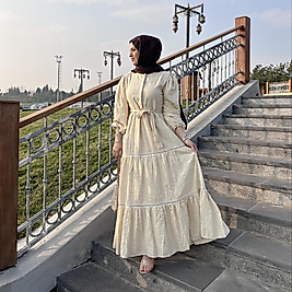 Yeni nesil fisto elbise (bej)